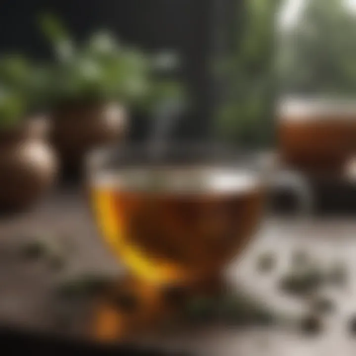 Calming herbal tea for skin health