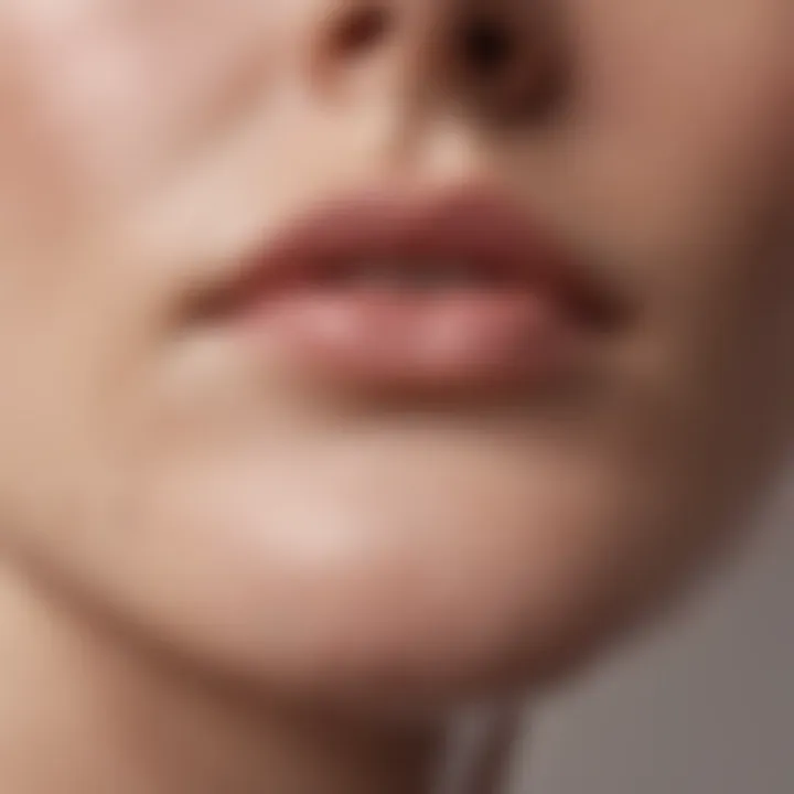 Close-up of Purlisse BB Cream texture on skin