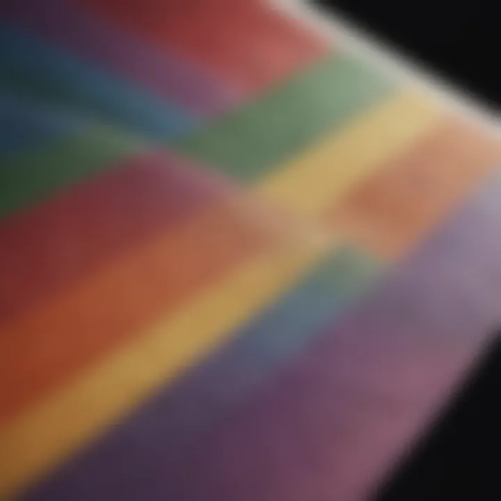 The Rainbow Flag An intricate close-up of the rainbow flag's stripes.