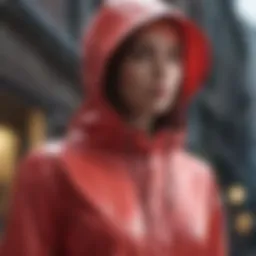 Lightweight raincoat in vibrant colors