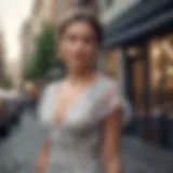 Elegant summer dress suitable for mature fashion