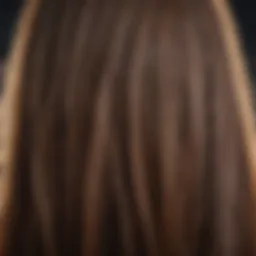 Illustration of damaged hair strands showing split ends