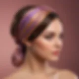 Elegant satin lined hair wrap showcasing rich colors