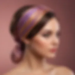 Elegant satin lined hair wrap showcasing rich colors