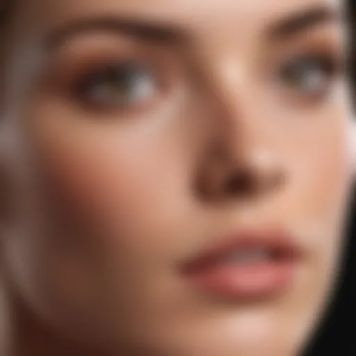 A close-up of a smooth, radiant complexion with minimal fine lines, showcasing ideal foundation coverage.
