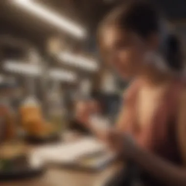 Personal Reflection A person journaling their dietary preferences and goals