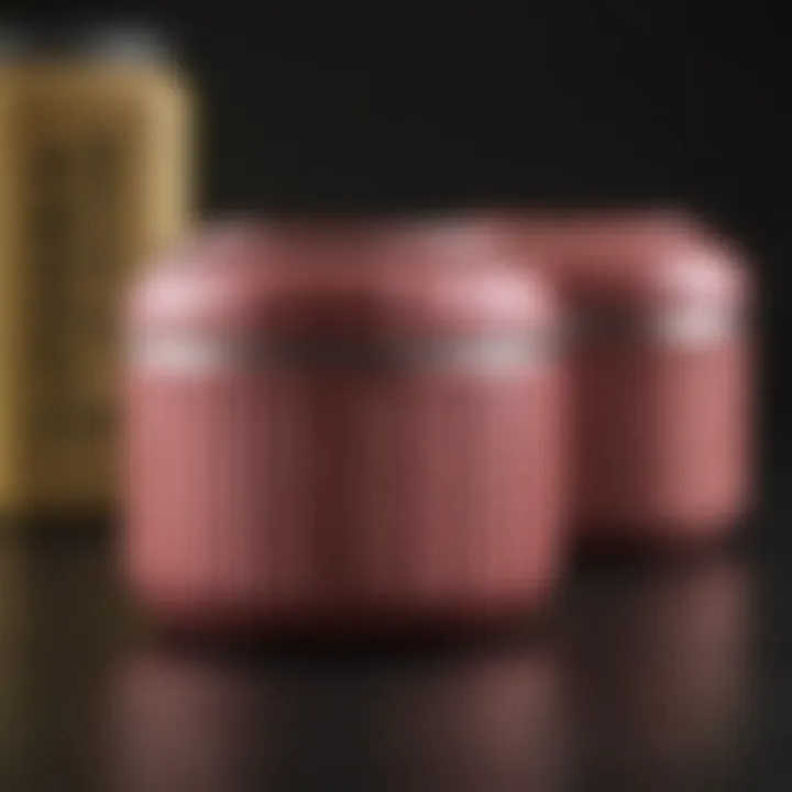 Close-up of eco-friendly travel container options