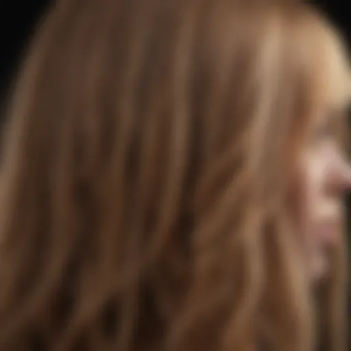 Close-up of dry hair with split ends