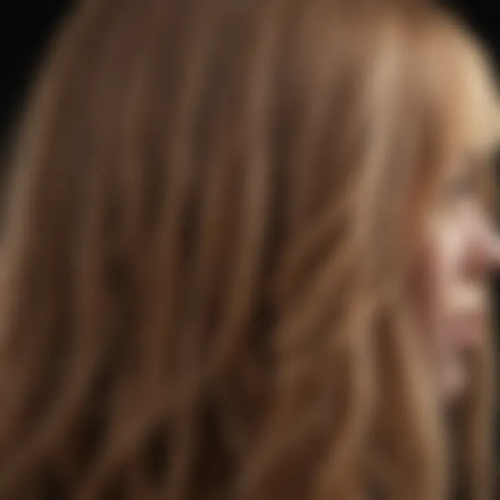 Close-up of dry hair with split ends