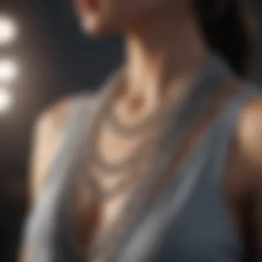 Stylish silver chain ensemble