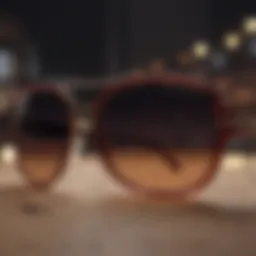 Stylish sunglasses displayed on a vibrant background