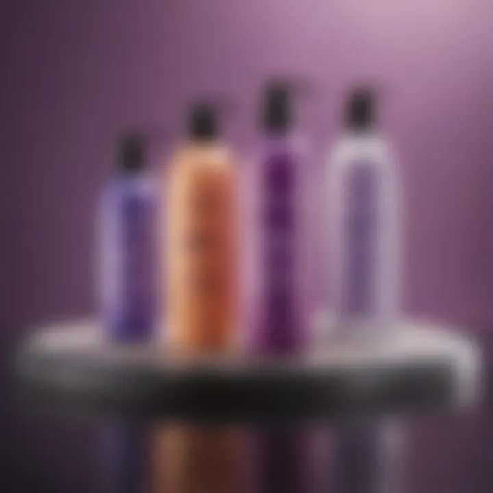 Elegant display of sulfate-free hair care products on vanity