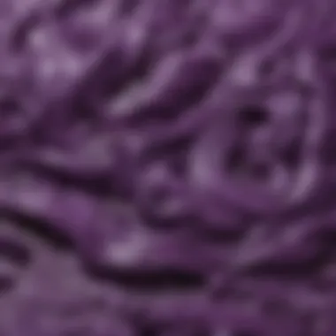 Close-up of rich purple conditioner with artistic swirls