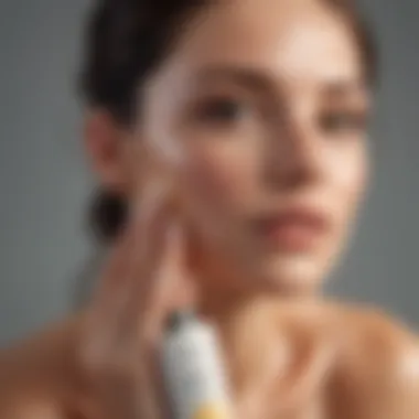 Applying Sun Cream on Eczema Skin Illustration showcasing sun cream application on eczema-prone skin