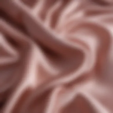 Close-up of the delicate texture of silk fabric