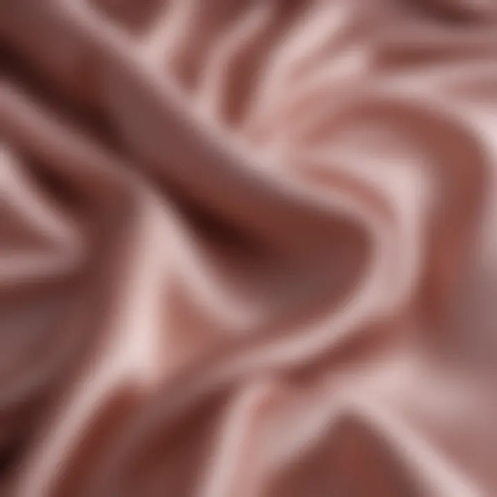 Close-up of the delicate texture of silk fabric