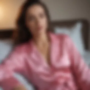 Person enjoying a peaceful sleep in silk pajamas