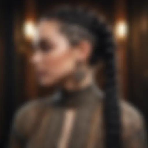 Intricate braiding design showcasing cultural heritage