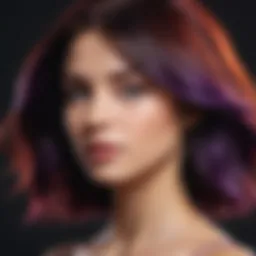 Vibrant hair color transformation