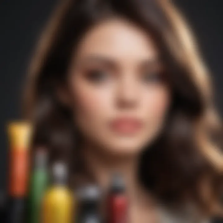 Coloring kit with tools and shades