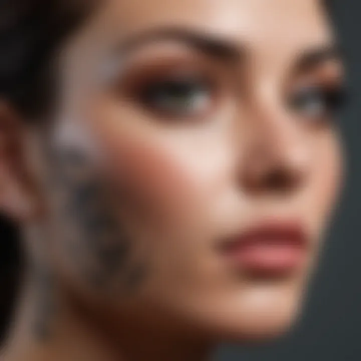 Techniques for applying foundation on tattooed skin