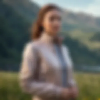 Stylish Lightweight Jacket in Nature Model showcasing a stylish lightweight jacket in an outdoor setting