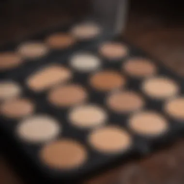 Concealer Palette for Flawless Coverage A pristine makeup palette showcasing a range of concealers.