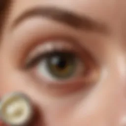 Close-up of natural eye cream ingredients including aloe vera and shea butter