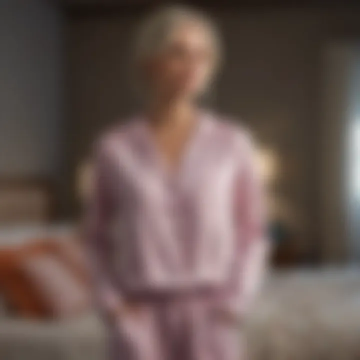 Comfortable sleepwear highlighting various fabric choices