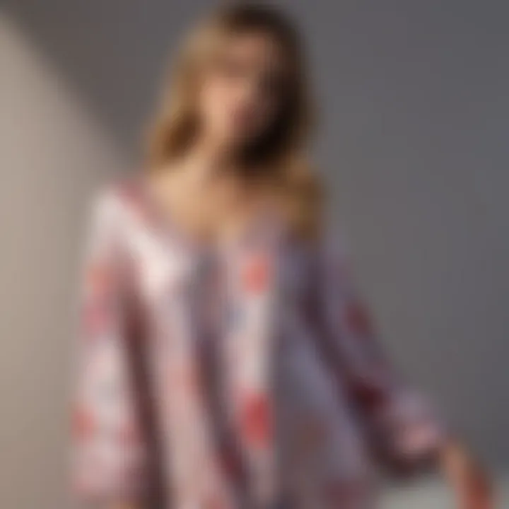 Stylish nightgown with floral patterns and breathable material
