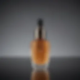 Close-up of a luxurious serum bottle with a dropper