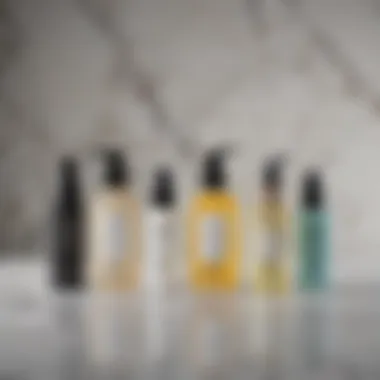 Diverse Range of Oil-Free Moisturisers A selection of oil-free moisturisers displayed on a marble surface
