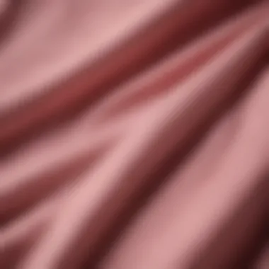 Close-up of pink linen fabric showcasing its texture and breathability