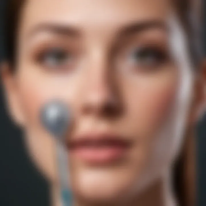 User-friendly interface of a high-tech facial pore vacuum device