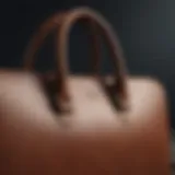 Elegant leather briefcase tote showcasing craftsmanship