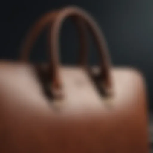 Elegant leather briefcase tote showcasing craftsmanship