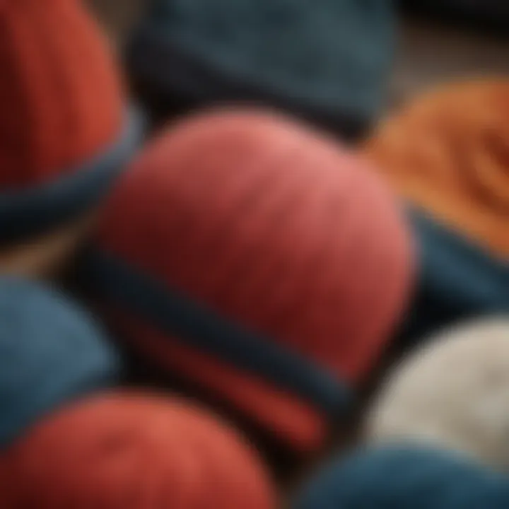 Different materials used in summer beanies displayed together.