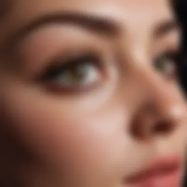 Before and after results of using eyelash serum