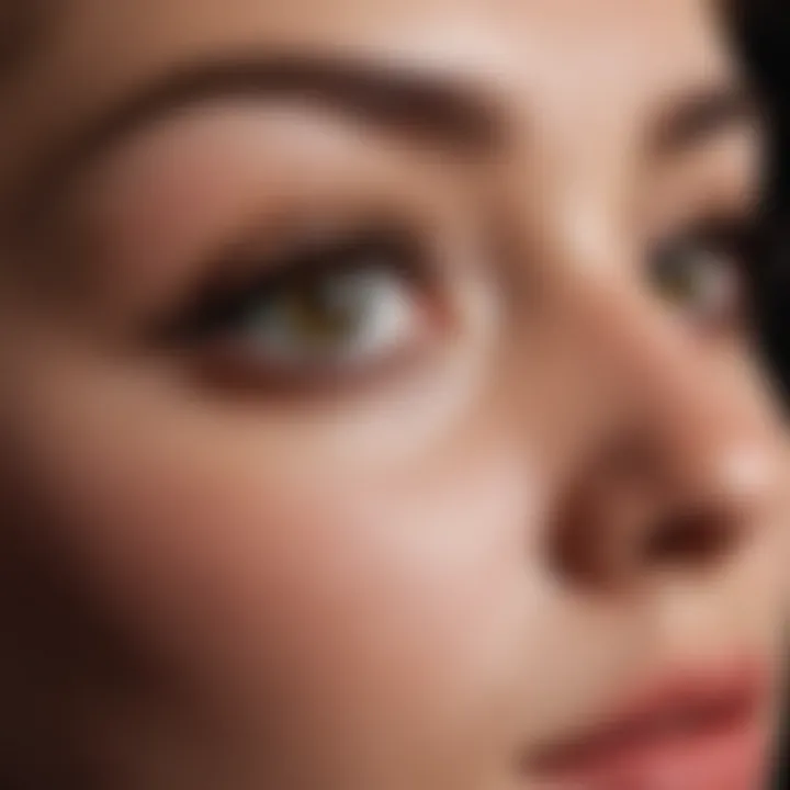 Before and after results of using eyelash serum
