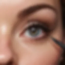 Close-up of eyelash serum applicator
