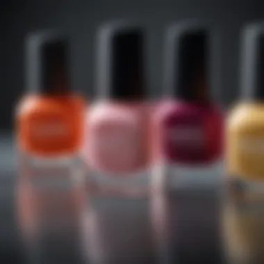 Illustration of common harmful ingredients found in nail polish.