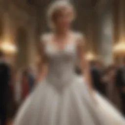Elegant gown worn by Diana at a charity event