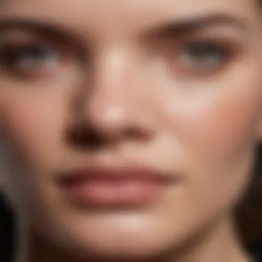 Comparison of skin texture before and after retinol application