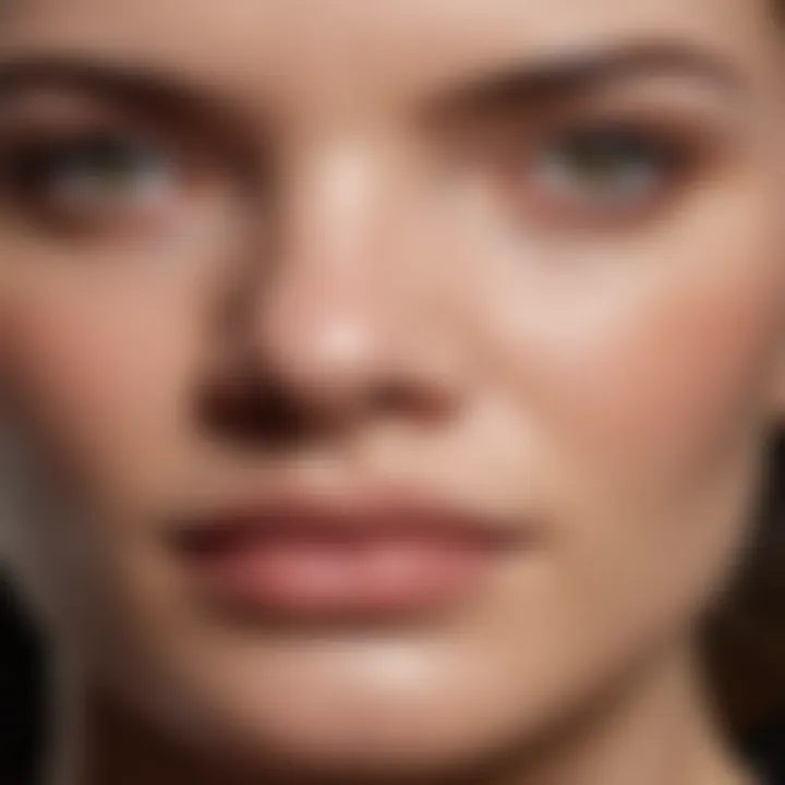 Comparison of skin texture before and after retinol application