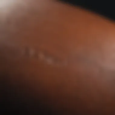 Quality Leather Texture A close-up of premium leather showcasing its texture and quality
