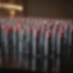 Luxurious chapstick collection displayed elegantly