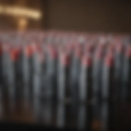 Luxurious chapstick collection displayed elegantly