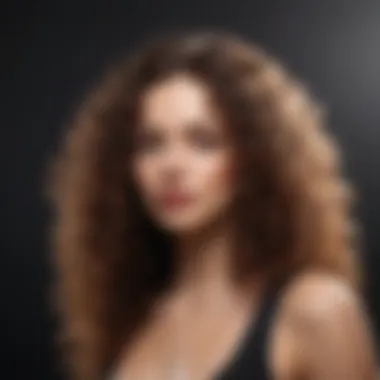 Effective Application Techniques for Keratin Spray An illustration of ideal application techniques for keratin spray on curly hair.