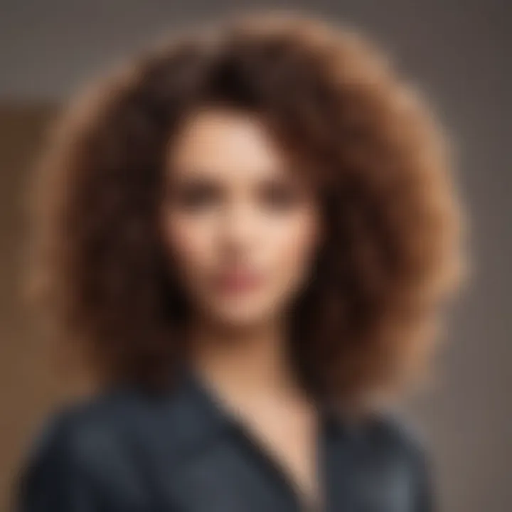 Before and after images illustrating the impact of keratin spray on curl definition and frizz control.