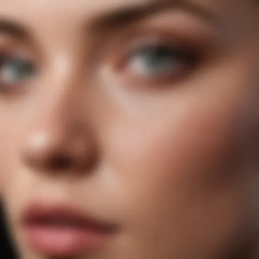Close-up of skin texture demonstrating pore size